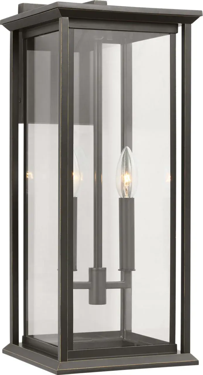 Audley Large Lantern in Antique Bronze with Clear Glass - Image 3