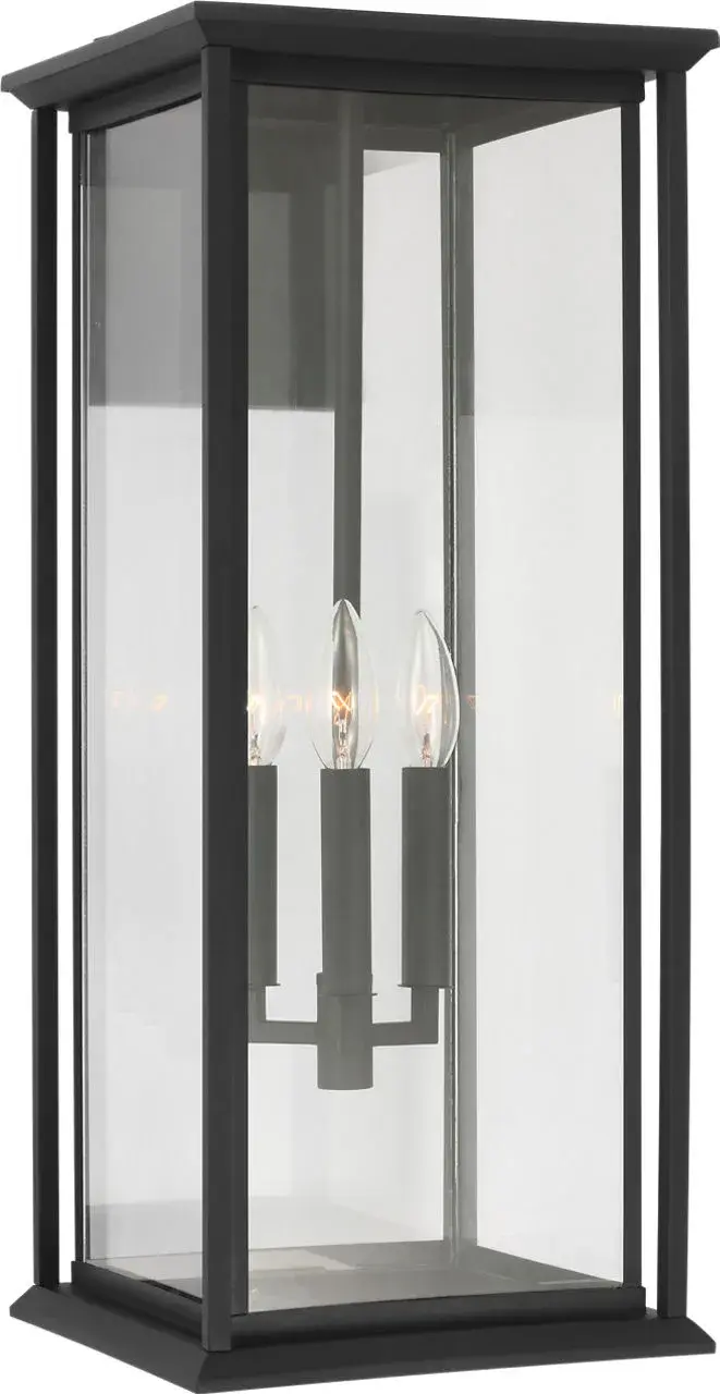 Audley Extra Large Outdoor Lantern in Textured Black - Image 1
