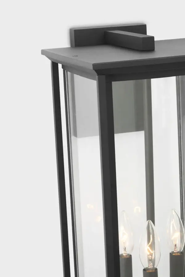 Audley Extra Large Outdoor Lantern in Textured Black - Image 5