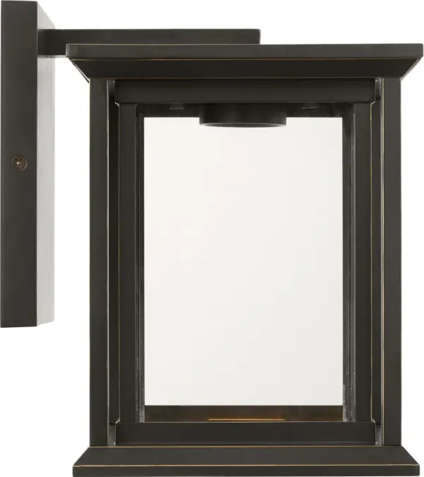 The Audley Small LED Lantern delivers energy-efficient illumination in a streamlined traditional frame. Perfect for narrow entries and side doors, it features integrated LED technology and Dark Sky compliance for eco-conscious homeowners.