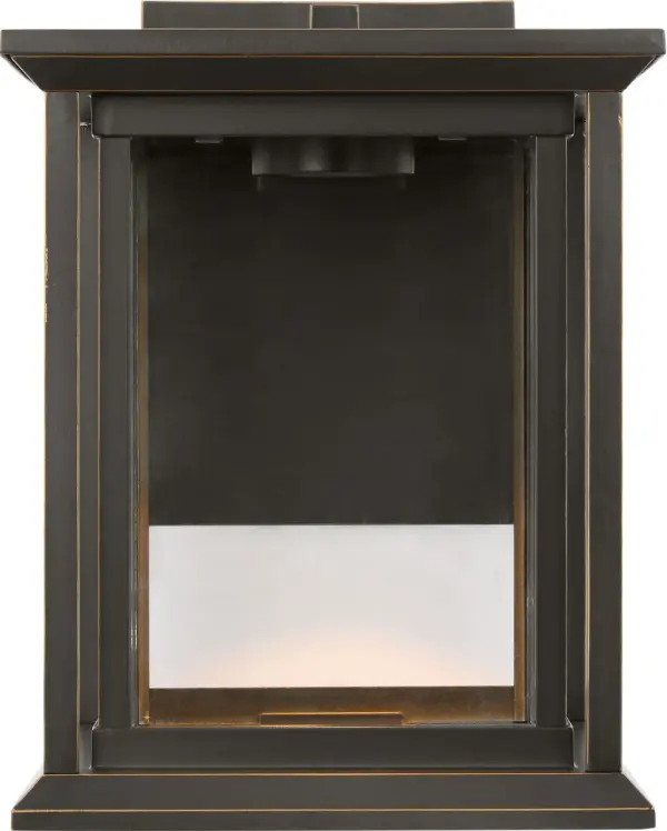 The Audley Small LED Lantern delivers energy-efficient illumination in a streamlined traditional frame. Perfect for narrow entries and side doors, it features integrated LED technology and Dark Sky compliance for eco-conscious homeowners. - alternate view