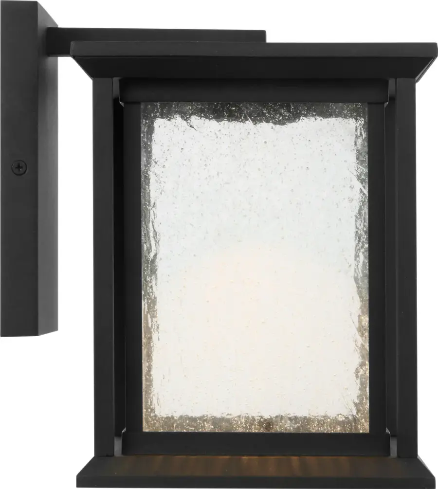 Audley Small LED Outdoor Lantern in Textured Black - Image 1