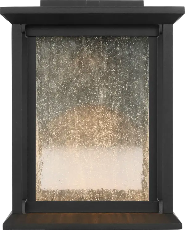 The Audley Small LED Lantern delivers energy-efficient illumination in a streamlined frame. Perfect for narrow entries and side doors, it features integrated LED technology and Dark Sky compliance for eco-conscious applications. - alternate view
