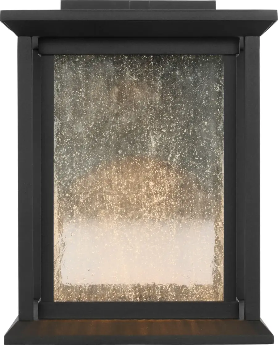 Audley Small LED Outdoor Lantern in Textured Black - Image 2