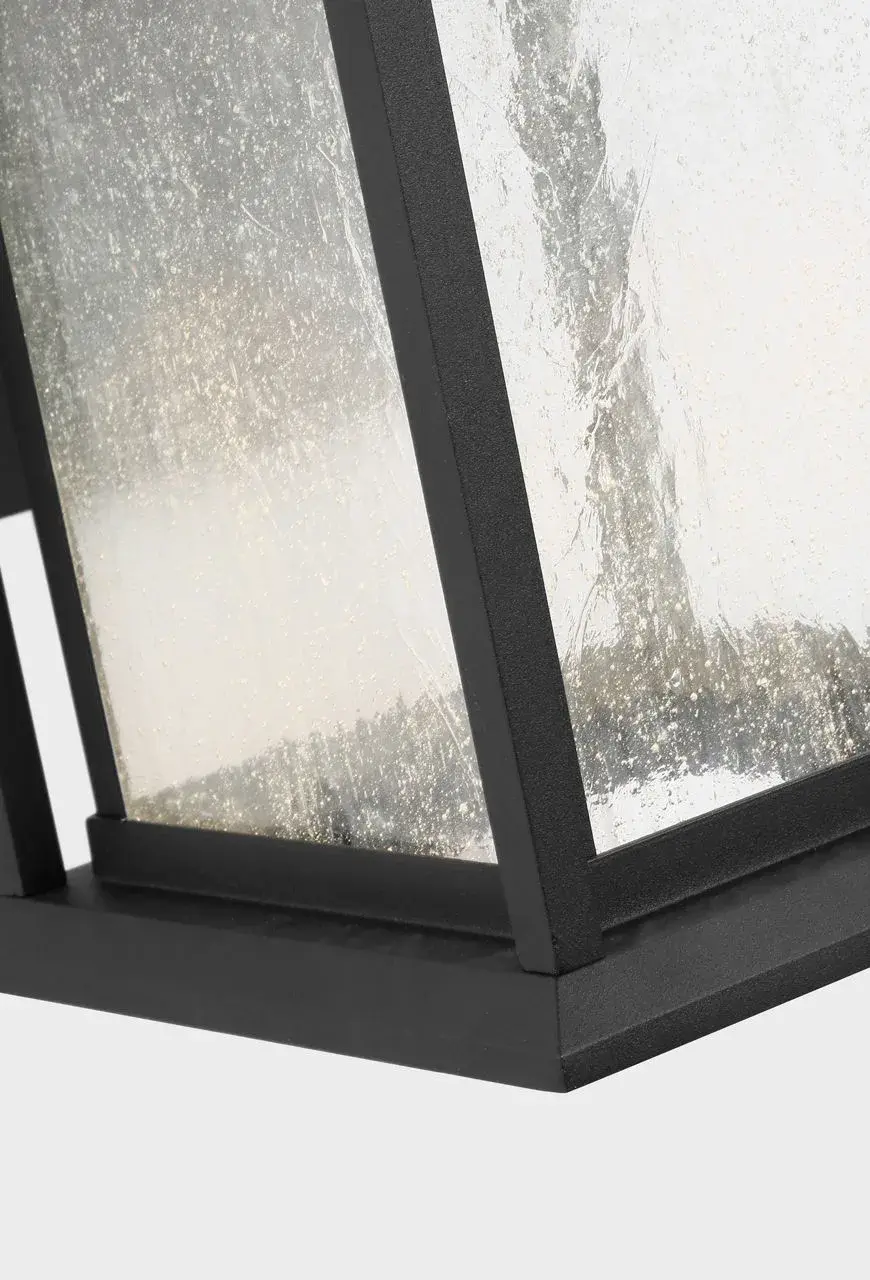 Audley Small LED Outdoor Lantern in Textured Black - Image 5