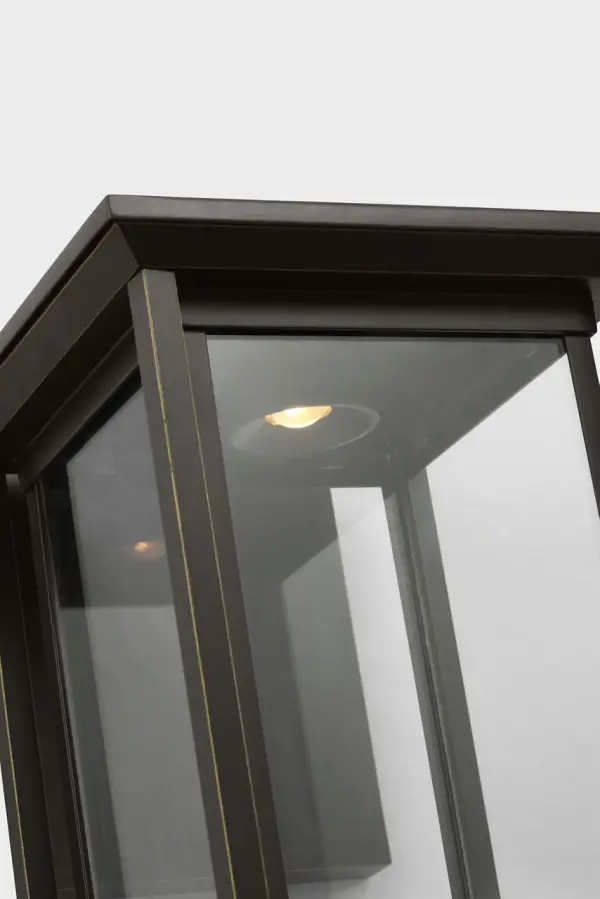 Audley Medium LED Lantern in Antique Bronze - Image 4