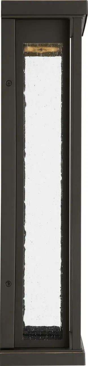 The Faywood Large Lantern offers a perfect balance of contemporary geometry and classic molding details. Its structured metal frame with clear glass panels and integrated LED creates an elegant lighting solution for outdoor spaces.
