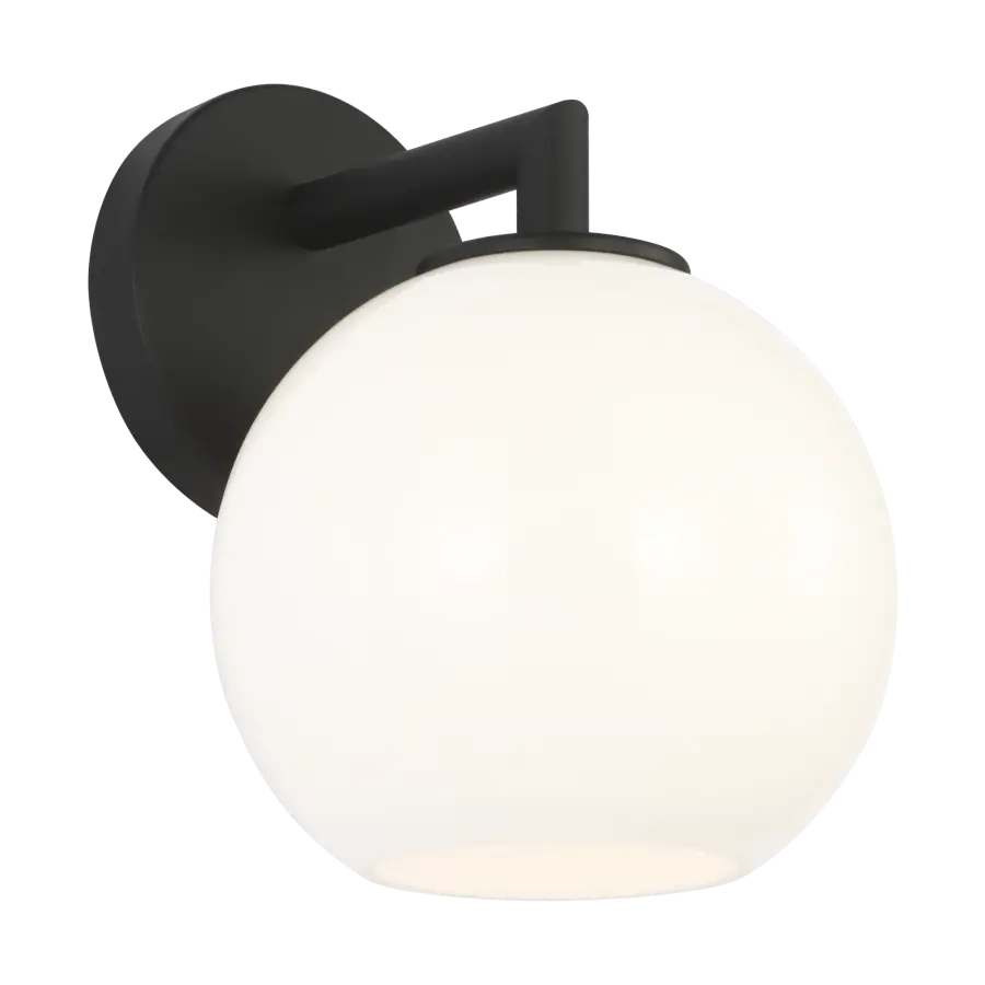 Toca Small Outdoor Wall Lantern in Textured Black - Image 1