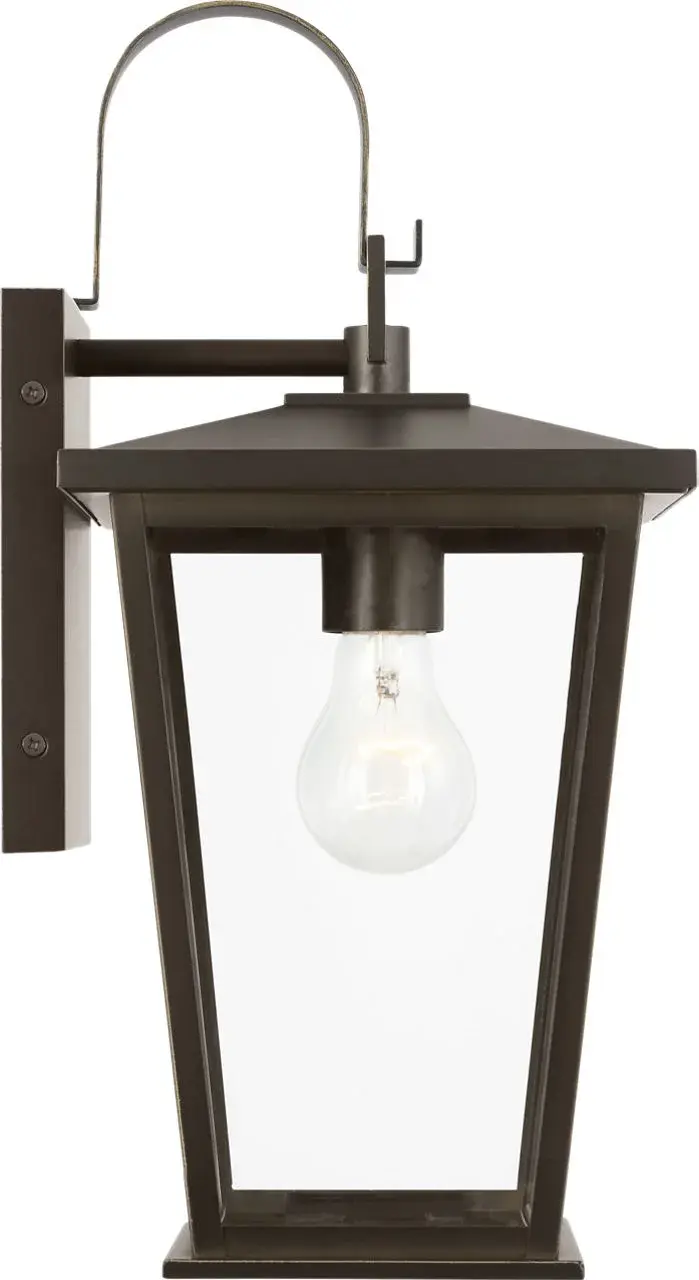 Linton Medium Outdoor Lantern in Antique Bronze - Image 1