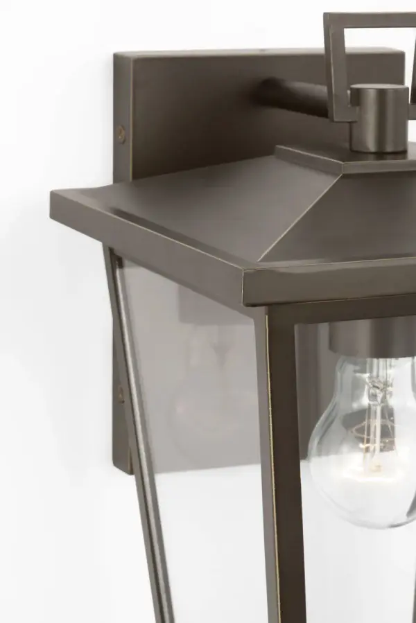 Linton Medium Outdoor Lantern in Antique Bronze - Image 6