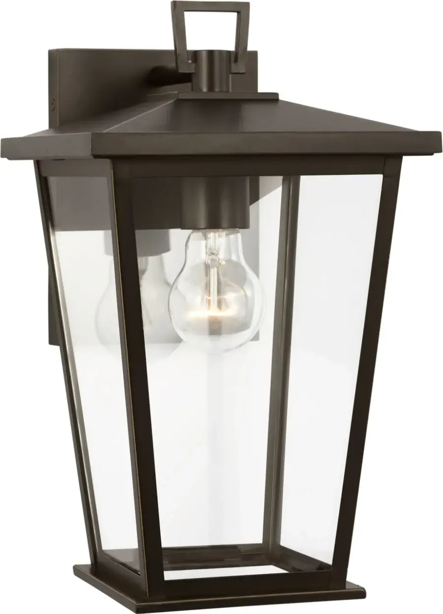 Linton Medium Outdoor Lantern in Antique Bronze - Image 9