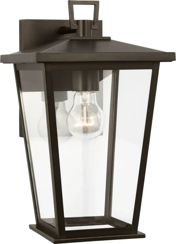 Linton Medium Outdoor Lantern in Antique Bronze - Image 10