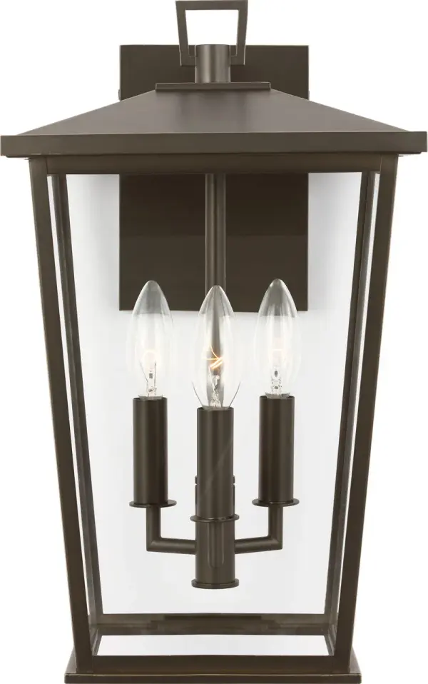 Linton Large Outdoor Lantern in Antique Bronze - Image 3