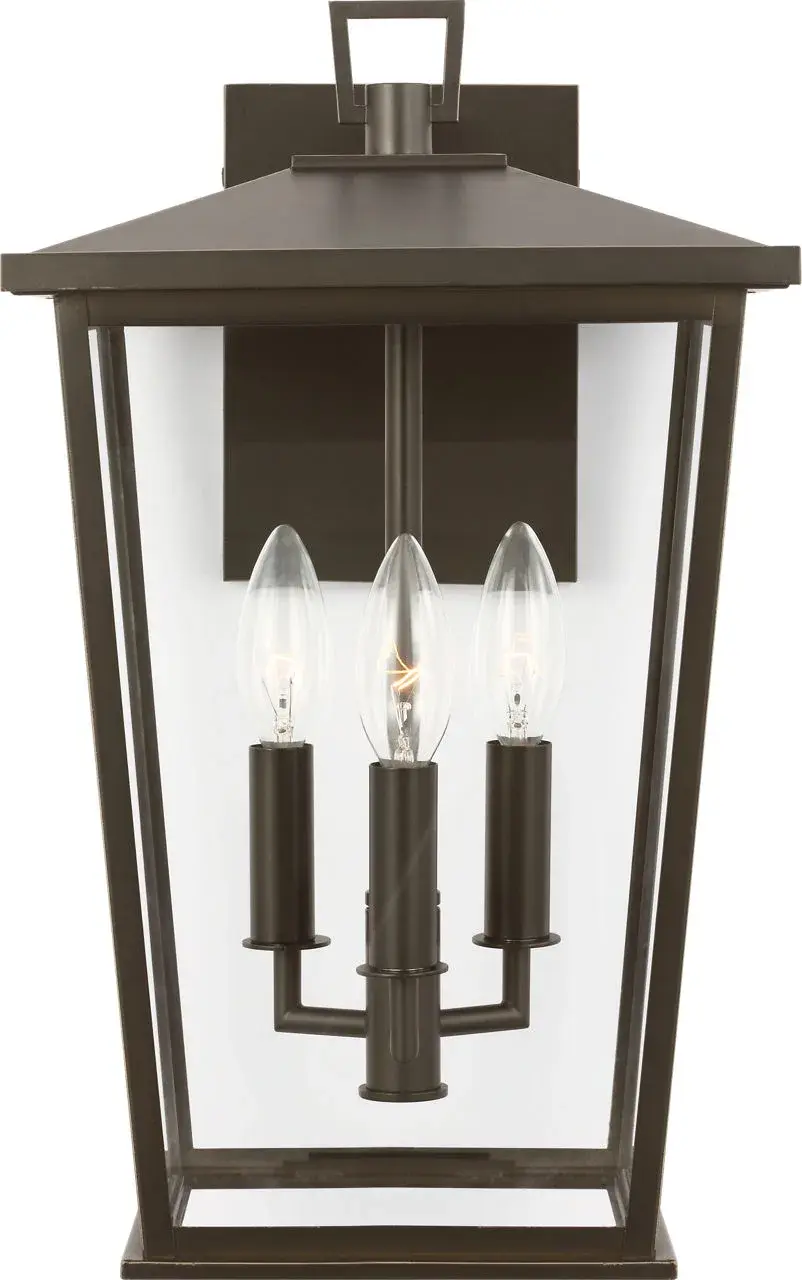 Linton Large Outdoor Lantern in Antique Bronze - Image 3