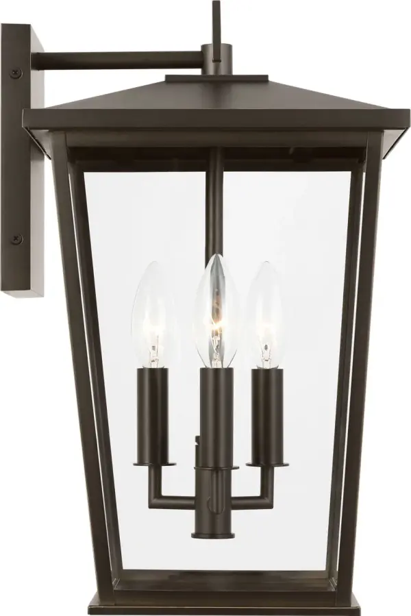 Linton Large Outdoor Lantern in Antique Bronze - Image 4