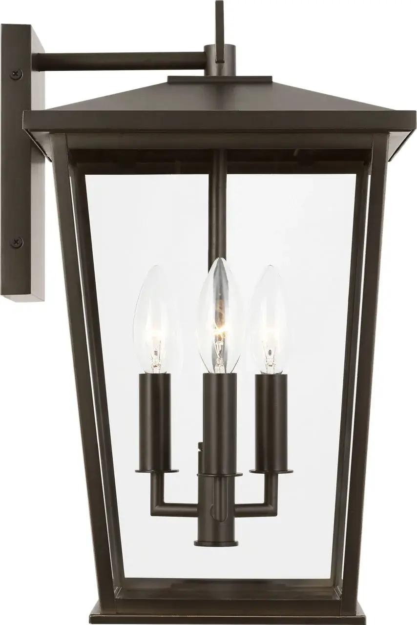 Linton Large Outdoor Lantern in Antique Bronze - Image 4