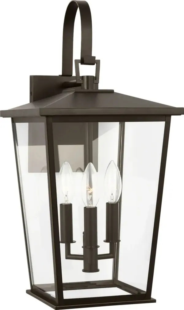 Linton Large Outdoor Lantern in Antique Bronze - Image 10