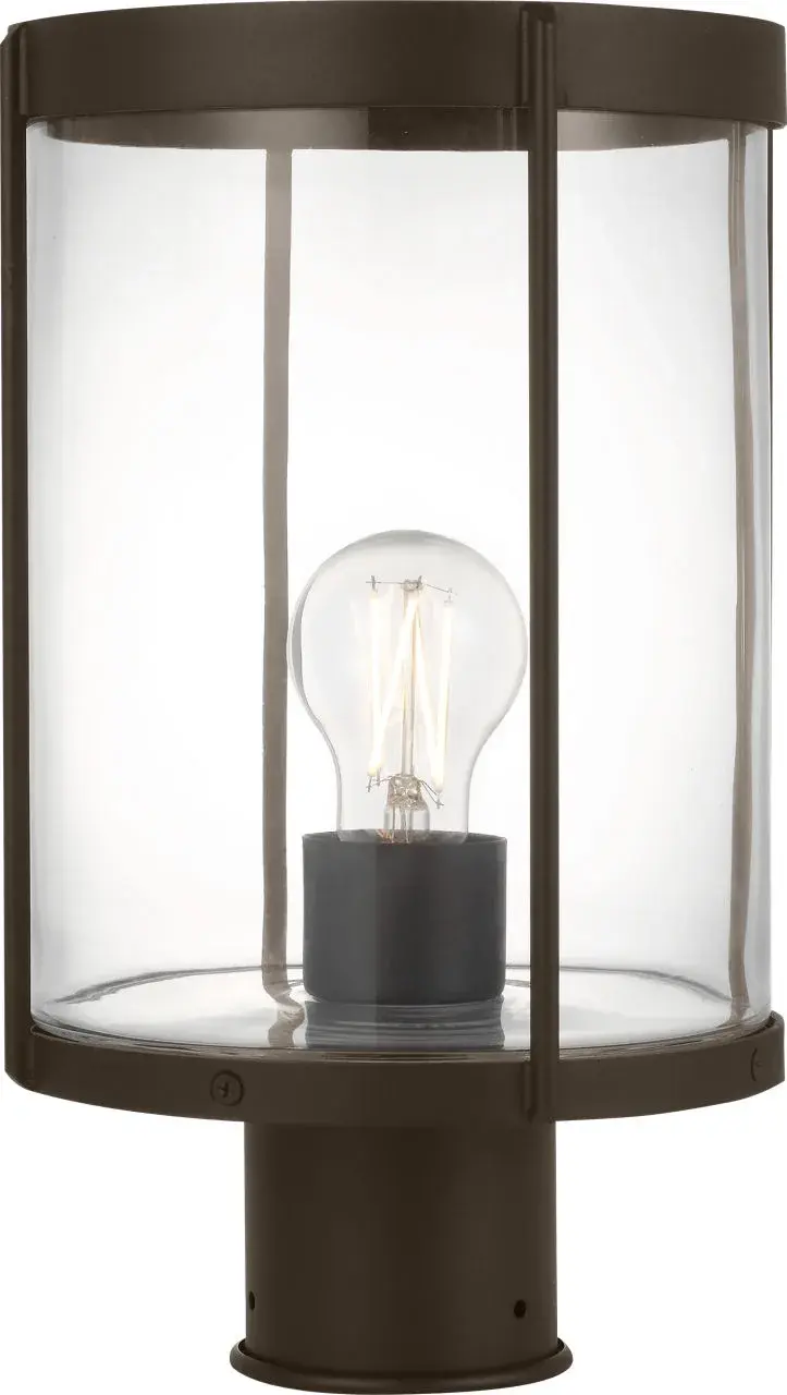 Luning 13" Outdoor Post Lantern in Antique Bronze - Image 1