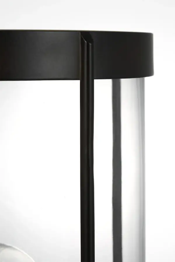 Luning 13" Outdoor Post Lantern in Textured Black - Image 3
