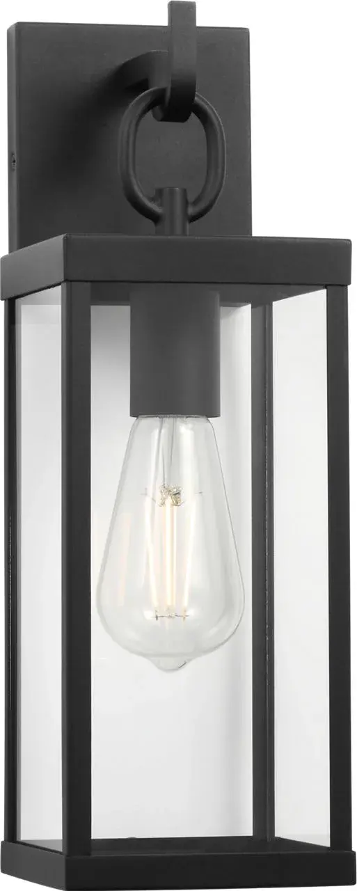 Rox Small Outdoor Lantern in Textured Black - Image 1