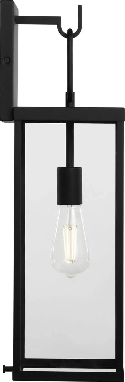 Rox Medium Outdoor Lantern in Textured Black - Image 2