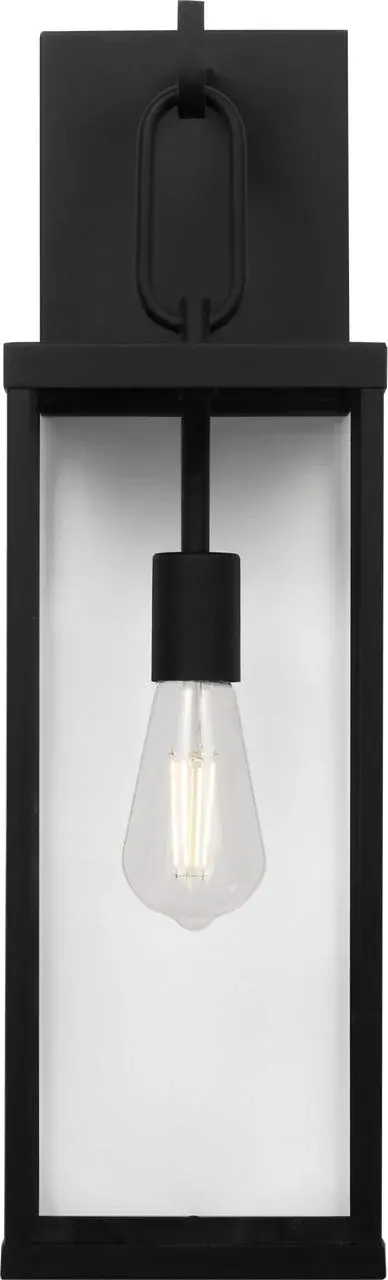 Rox Medium Outdoor Lantern in Textured Black - Image 3