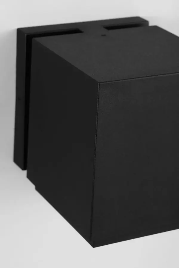 Huntwick Square Outdoor Wall Light in Textured Black - Image 3