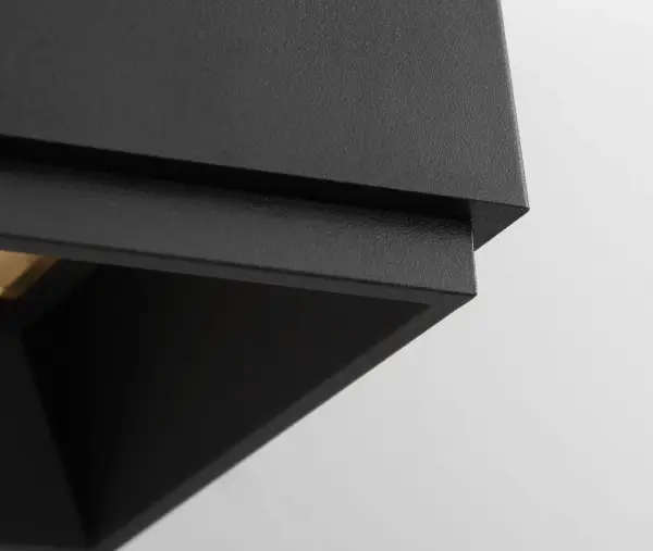 Huntwick Square Outdoor Wall Light in Textured Black - Image 5