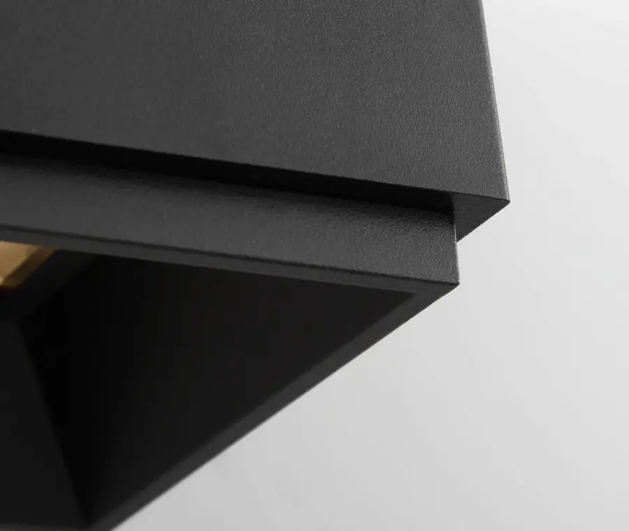 Huntwick Square Outdoor Wall Light in Textured Black - Image 5