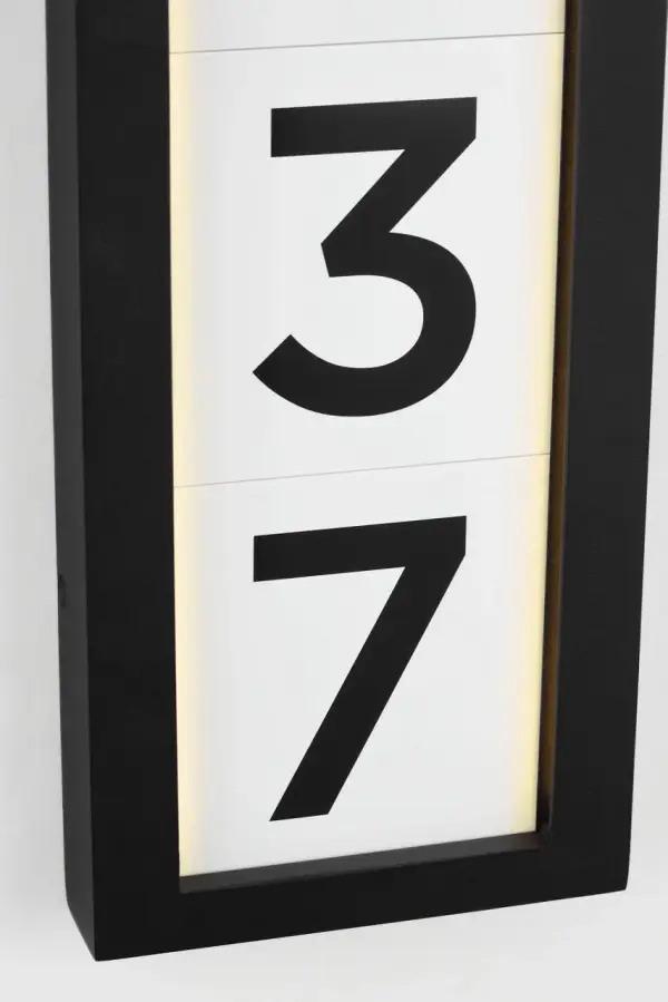 LED Address Light in Textured Black - Image 12