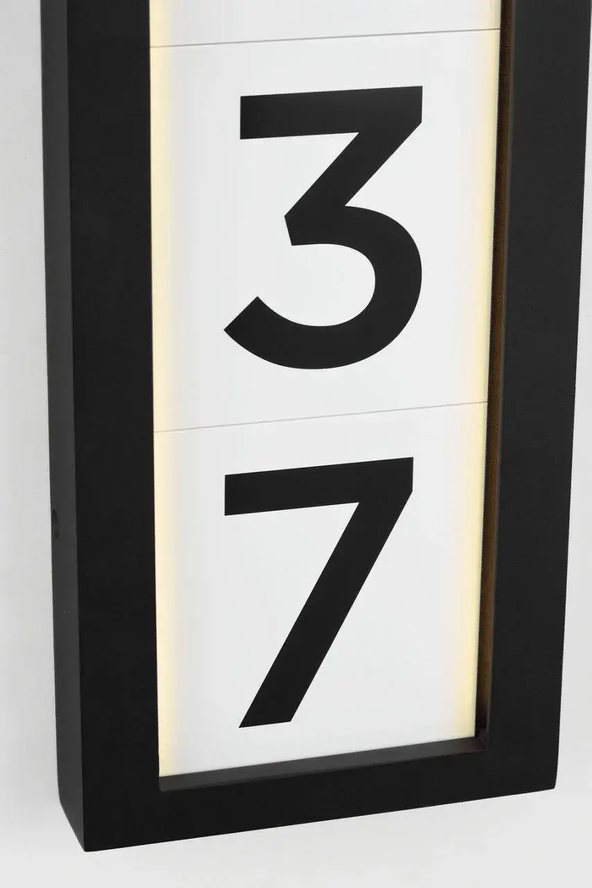 LED Address Light in Textured Black - Image 12