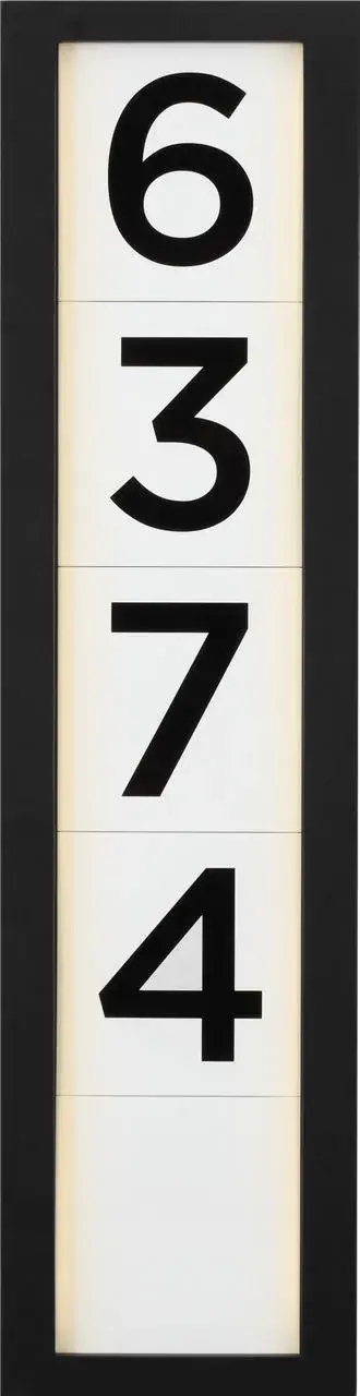 LED Address Light in Textured Black - Image 14