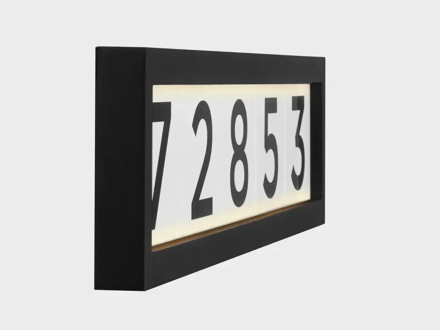 LED Address Light in Textured Black - Image 6