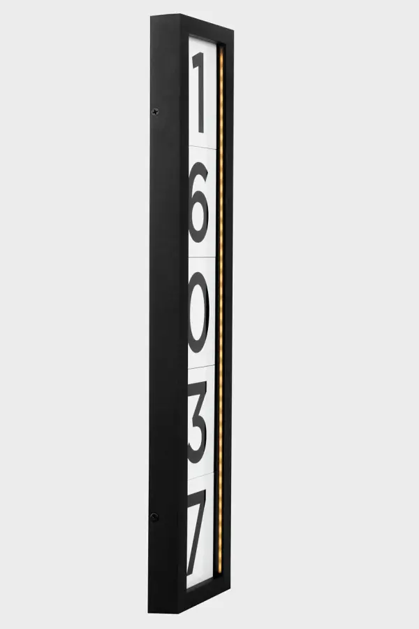 LED Address Light in Textured Black - Image 9