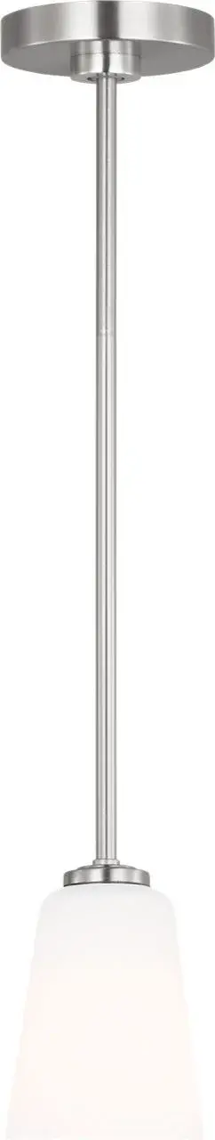 Miles One Light Mini-Pendant in Brushed Nickel - Image 1