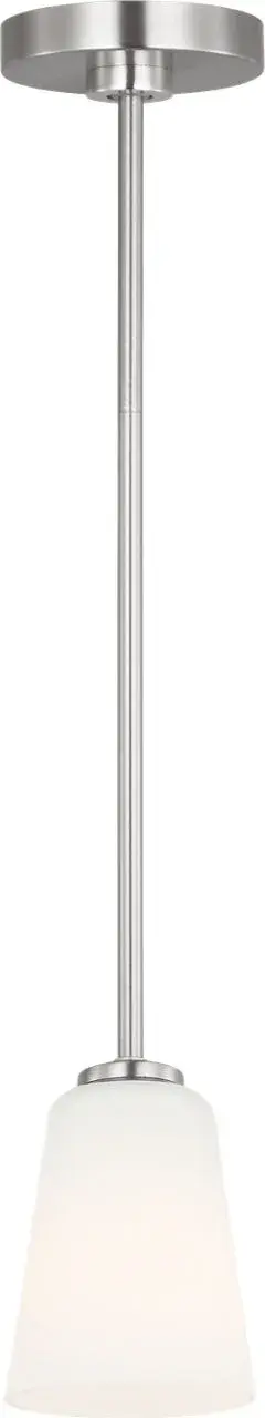 Miles One Light Mini-Pendant in Brushed Nickel - Image 2