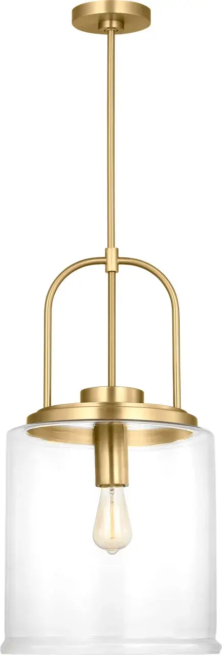 Anders Large Pendant in Satin Brass - Image 1