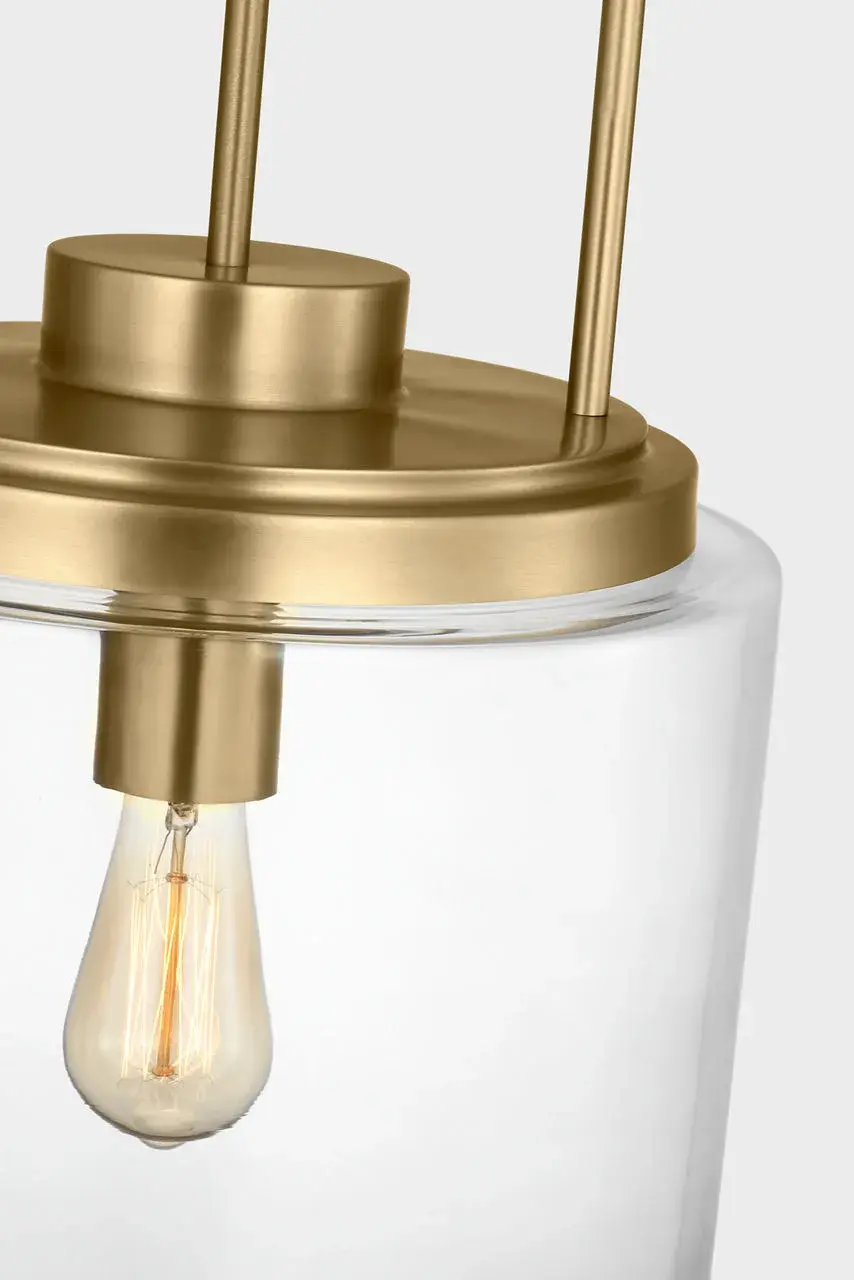 Anders Large Pendant in Satin Brass - Image 3
