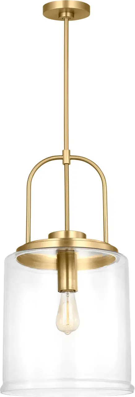 Anders Large Pendant in Satin Brass - Image 2