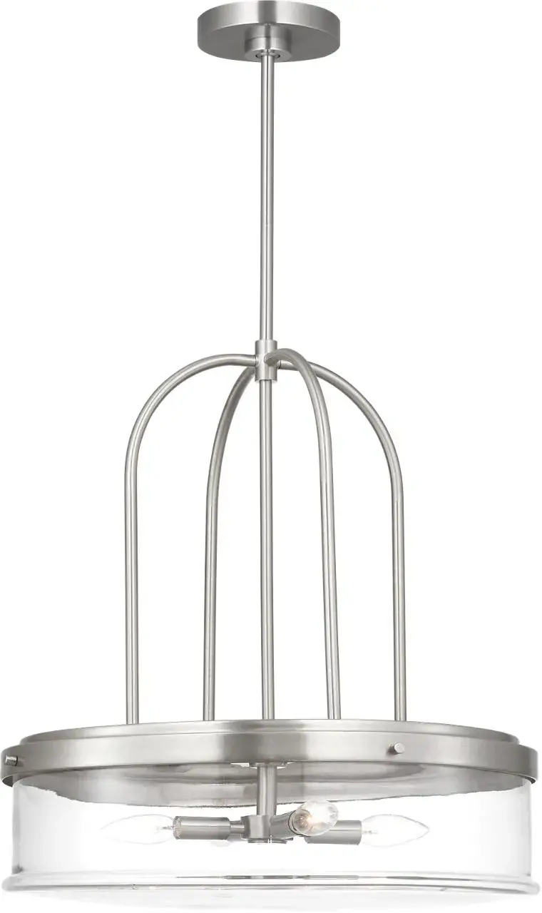 Statement-Making Extra Large Pendant with Versatile Brushed Nickel Finish - Image 2