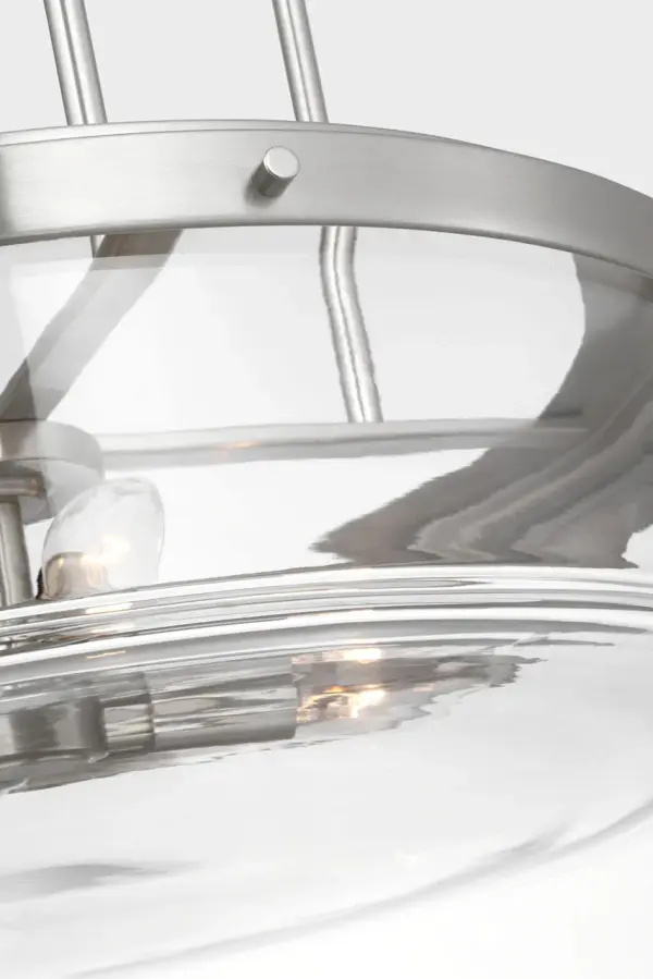 Statement-Making Extra Large Pendant with Versatile Brushed Nickel Finish - Image 3