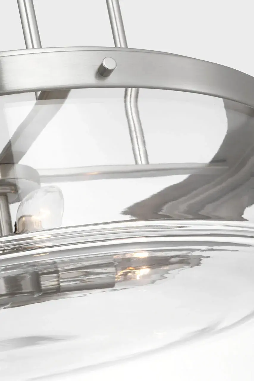 Statement-Making Extra Large Pendant with Versatile Brushed Nickel Finish - Image 3