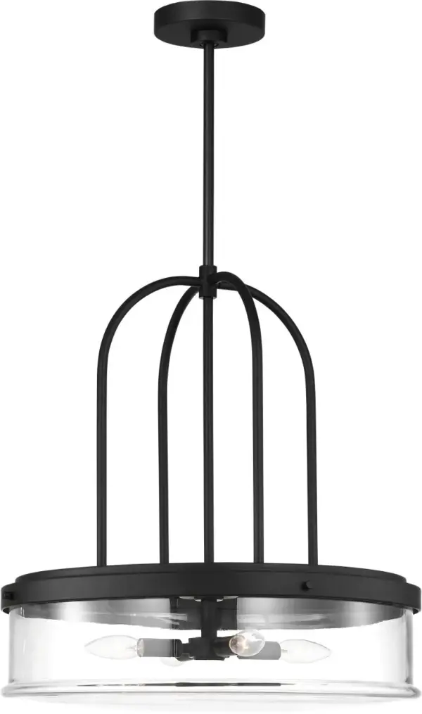 The Anders Extra Large Pendant makes a dramatic impact with its substantial scale and sleek Midnight Black finish. Perfect for spaces that demand a commanding focal point, this fixture combines modern design with versatile styling.