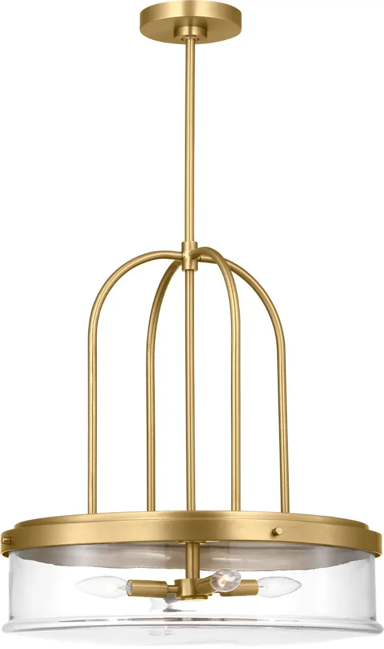 Anders Extra Large Pendant in Satin Brass - Image 2