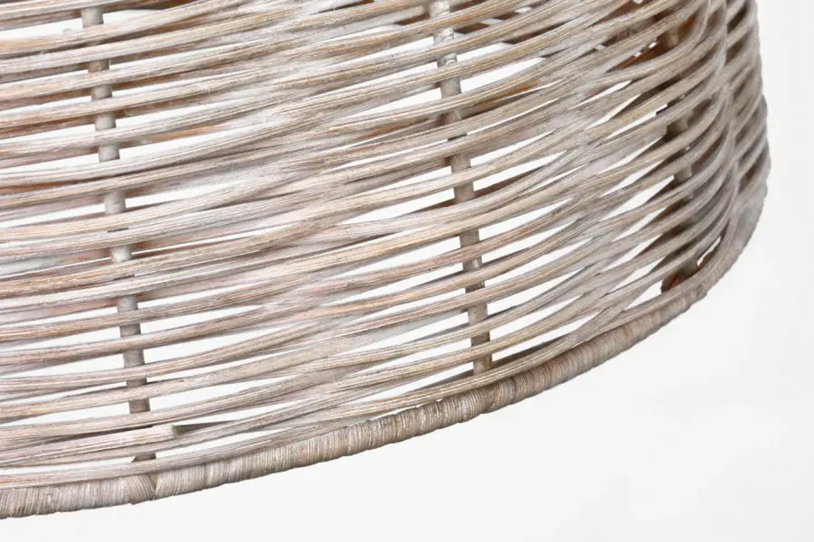 Norman Large Wicker Pendant in Midnight Black with Ash Wicker - Image 6