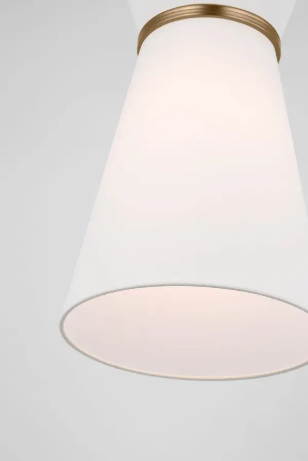 Fynn One Light Pendant in Satin Brass - Image 3