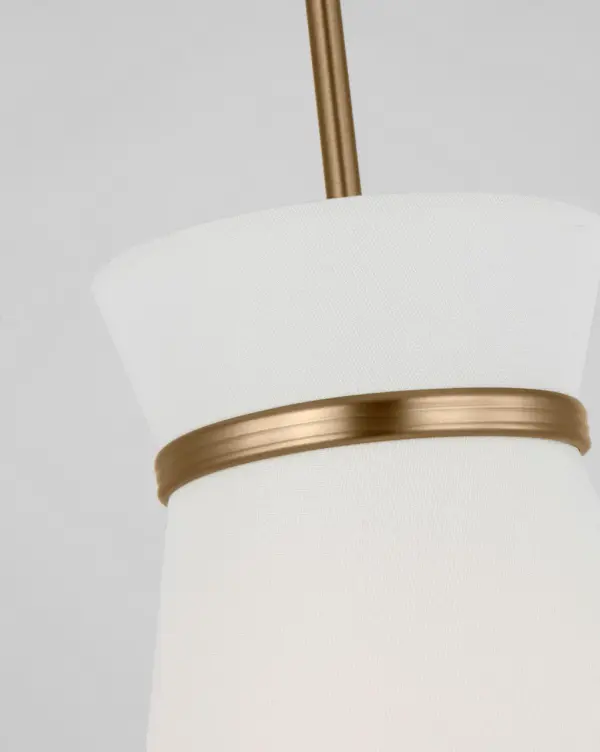 Fynn One Light Pendant in Satin Brass - Image 2