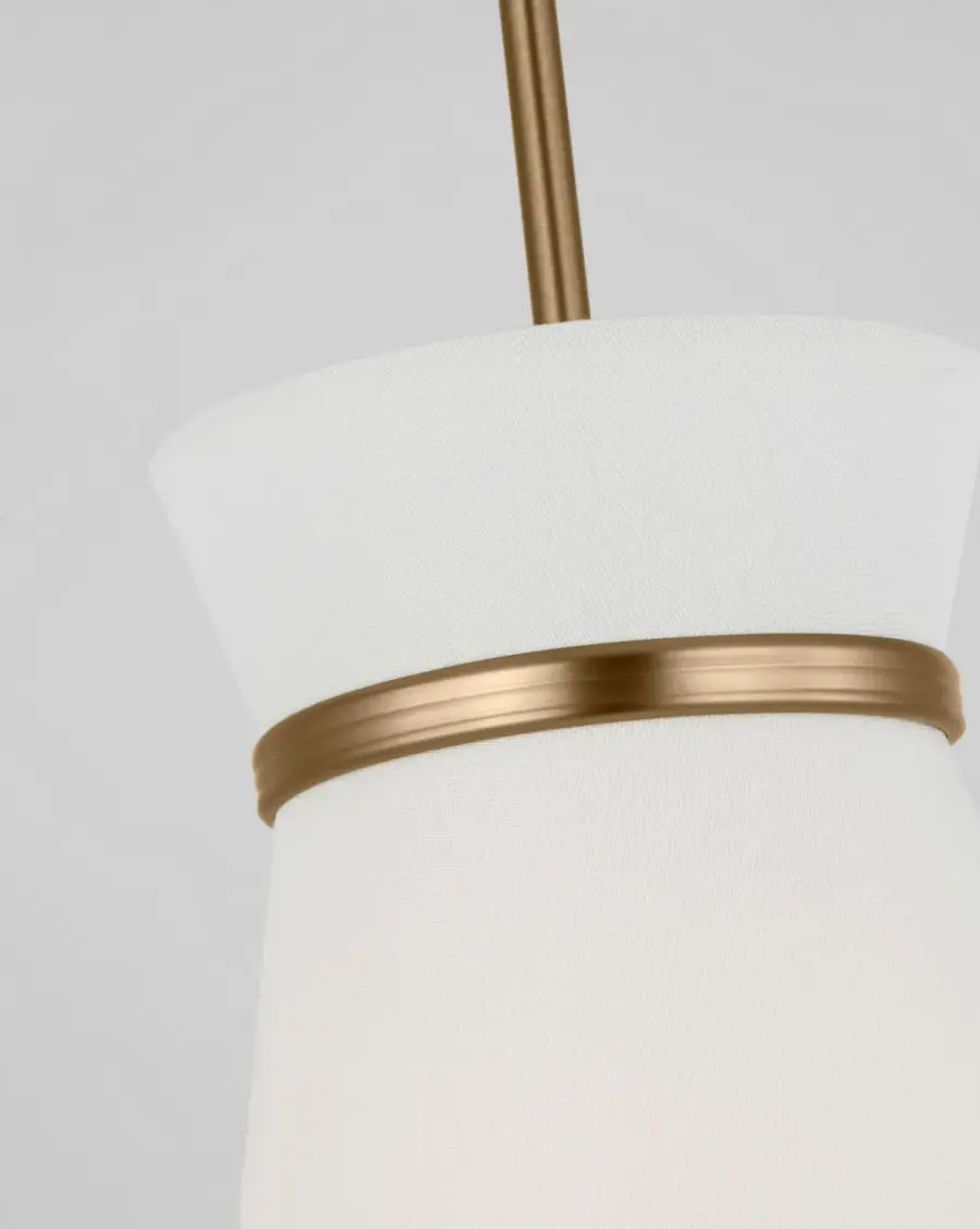 Fynn One Light Pendant in Satin Brass - Image 2