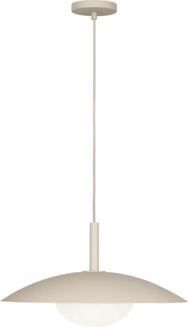 The Mont Pendant brings Nordic minimalism to life with its low-profile domed shade and milk glass diffuser. Perfect for intimate dining spaces and kitchen islands, it delivers warm, glare-free light with timeless appeal.