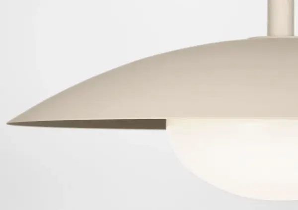 The Mont Pendant brings Nordic minimalism to life with its low-profile domed shade and milk glass diffuser. Perfect for intimate dining spaces and kitchen islands, it delivers warm, glare-free light with timeless appeal. - alternate view